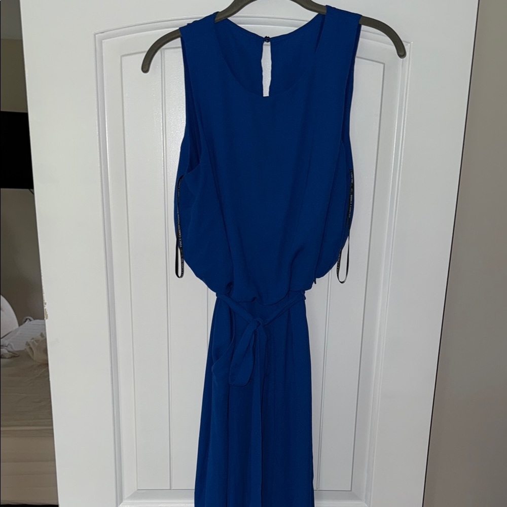 Vince Camuto Royal Blue Sleeveless Jumpsuit with Tie
